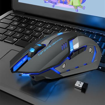 Wireless Charging Mouse Mute Luminous Machinery Mouse