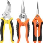 3-Pack Stainless Steel Garden Pruning Shears Set