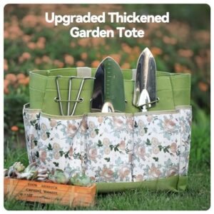 9-Piece Heavy Duty Garden Tool Set with Stylish Tote