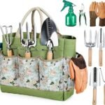 9-Piece Heavy Duty Garden Tool Set with Stylish Tote