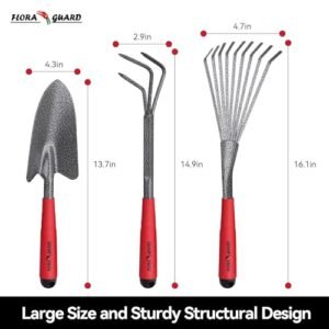 FLORA GUARD 6-Piece Heavy-Duty Garden Tools Set